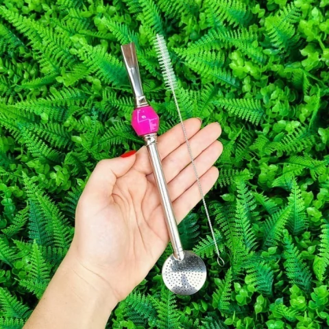 Bomba Rosqueável em Inox Pedra Acrílica " Sextavada Rosa " - comprar online