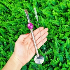 Bomba Rosqueável em Inox Pedra Acrílica " Sextavada Roxa " - comprar online