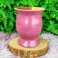 Cuia de Madeira Imbuia Popi " Rosa Perolado " - comprar online
