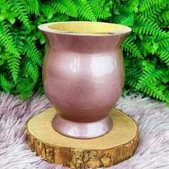 Cuia de Madeira Imbuia Popi " Rosê Perolado " - comprar online