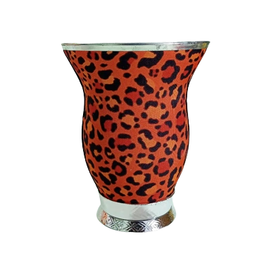 Cuia Baixa Forrada Onça Pintada