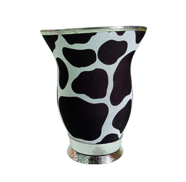 Cuia Baixa Forrada Vaquinha