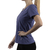 REMERA CUELLO V JERSEY PEINADO AZUL AERO