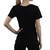 REMERA CUELLO V JERSEY PEINADO NEGRO