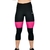 Calza capri negro y fucsia de mujer