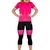 Calza capri negro y fucsia de mujer