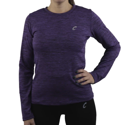 CAMISETA ANDINA MUJER VIOLETA JASPEADO - comprar online