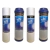 Kit x4 membranas 2 Sedimentos polipropileno 5 micras + 2 carbón granular, 10 pulgadas. c-22-23-