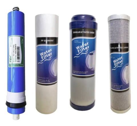 Kit osmosis inversa 100 galones, Sedimentos pp 5 micras + carbón bloque + carbón granular y Membrana FEY osmosis inversa 100 galones. c-501-220-