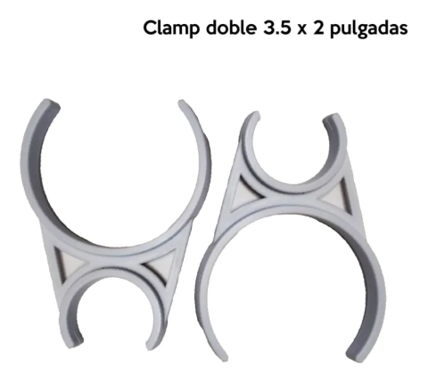 2 Clamp soporte dobles de 3.5 x 2 pulgadas. C-226-