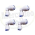 Kit x4 ACOPLE UNIÓN CODO 3/8 manguera x 1/4 manguera, Referencia: 228-DCC004B