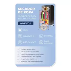 SECARROPAS POR CALOR INDELPLAS 1050W 15KG (ISR-01) - Calcina SRL