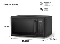 MICRO ATMA 28LTS DIGITAL NEGRO GB28UAP + GRILL - tienda online