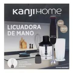 MIXER KANJI 1000HB01 NEGRA+1000W+INOX+VASO+BATE+CHOPPER - Calcina SRL