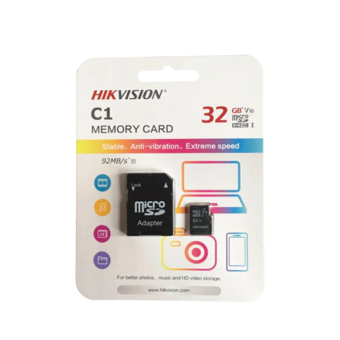 Tarjeta de memoria Microsd 32gb Hikvision Con Adaptador A Sd Hs-tf-c1(std)/32g/adapter - (copia)