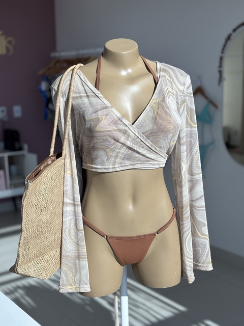 Saída Blusa Mikonos - Marmorizado dourado