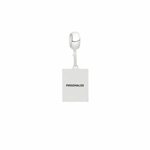 Berloque Retangular Mini Personalizado RF: PZ0027 - comprar online