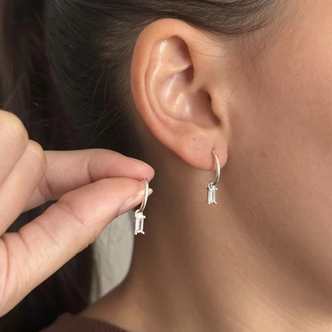 Brinco Meia Argola Pingente RF: B0031 - comprar online