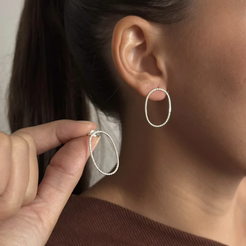 Brinco Oval Vazado RF: B0048 - comprar online