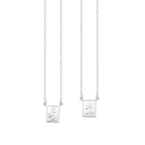 Escapulário Sagrado Coração e NS do Carmo Cartier 60cm RF: E0005 - comprar online