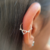 Piercing Argola Coração e Zircônias (orelha direita)