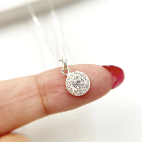 Colar Círculo Zircônia 45cmRF: C0012 - comprar online