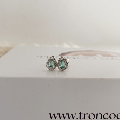 Brinco Gota Turmalina Cravejado RF: B0040 - comprar online