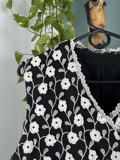 vestido vintage flores - M - loja online