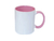 MUGME02 - Caneca 11oz Sublimática - Alça e Interna Colorida - Rosa - caixa com 06 ou 36