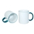 MUG07VE - 6 Unid - Caneca 11oz Sublimática - Alça e Borda Colorida - Verde Escura/o - comprar online
