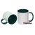 MUGHCRAFTVD - 06 Unid - Caneca 11oz Sublimática - Alça e Interna Colorida - Alça Verde