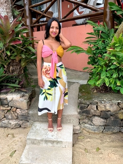 Conjunto Cropped com Amarração e Calça Pantacourt - Loja Acredita Bonita