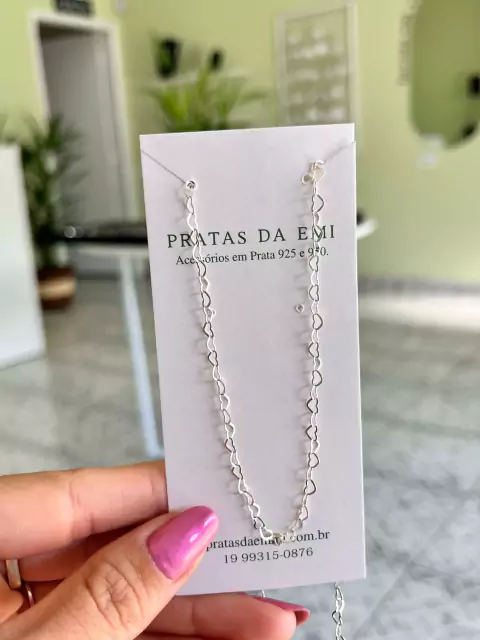 Gargantilha Elo de Coração 50cm