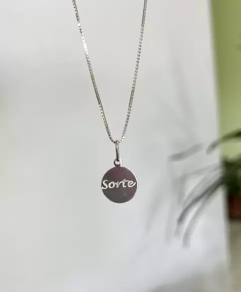 Pingente Plaquinha Sorte