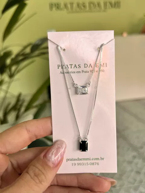 Escapulário Zircônia e Ônix