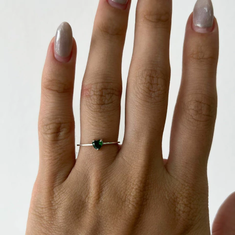 Anel Coração Verde - comprar online