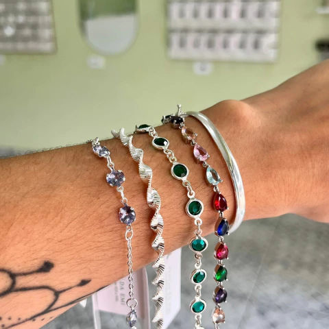 Pulseira Glamour Colorida