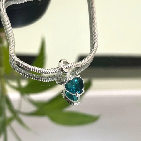 Berloque Coração Azul