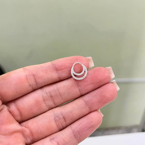 Piercing Argola Duplo Cravejado - comprar online