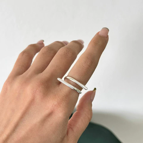 Anel Regulável Palito Duplo