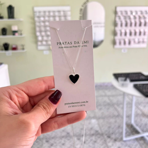 Gargantilha Coração Preto - comprar online