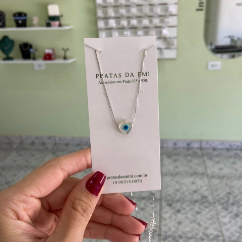 Gargantilha Olho Grego Coração - comprar online