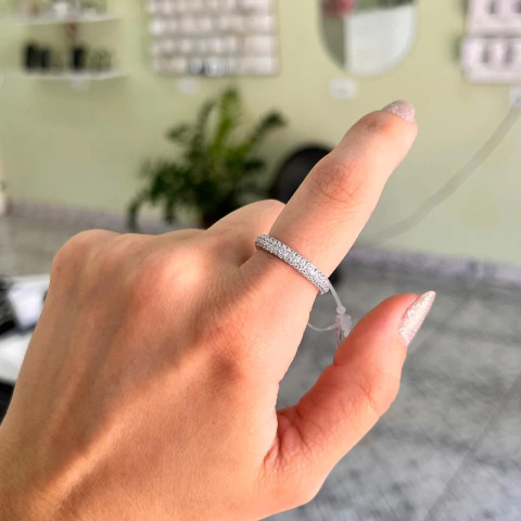 Anel Cravejado Médio - comprar online