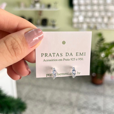 Argola Pequena Zircônia - comprar online