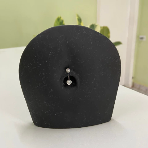 Piercing Umbigo Coração Zircônia - comprar online