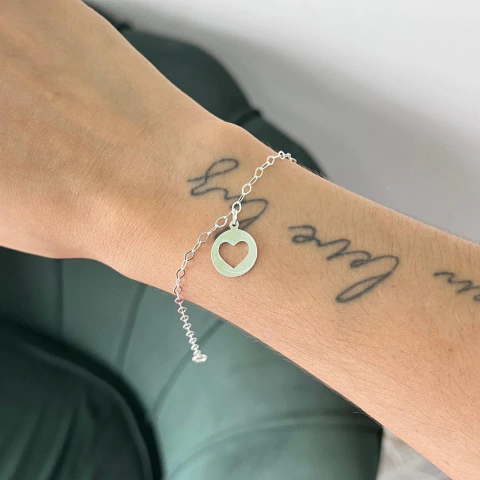 Pulseira Elo Coração Pendurado - comprar online