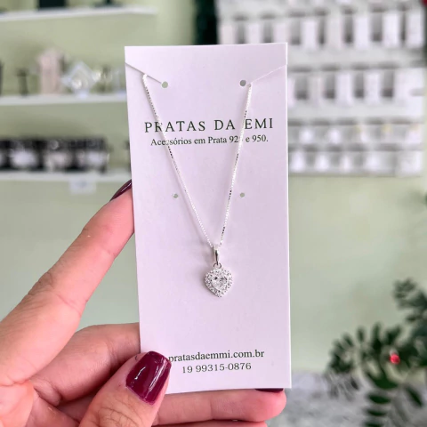 Gargantilha Coração Zircônia Menor