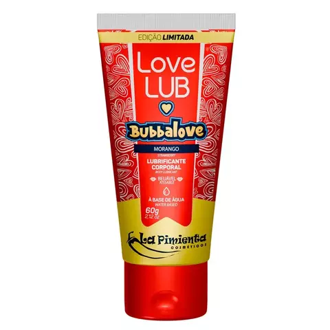 Lubrificante Corporal Beijável Bubbalove - Morango - comprar online