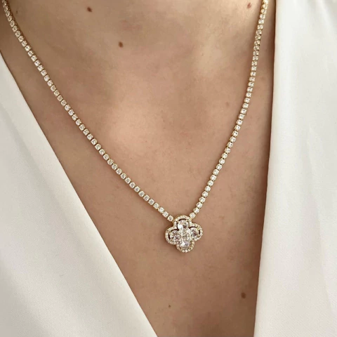 Colar Trevo Premium banhado a ouro - comprar online