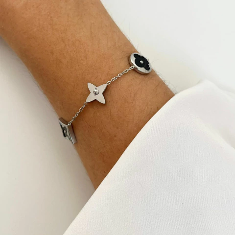 Pulseira Inspiração aço inoxidável prata - comprar online